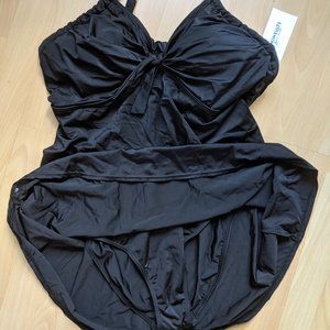 Plus Sized Swimsuit - One Piece with Skirt